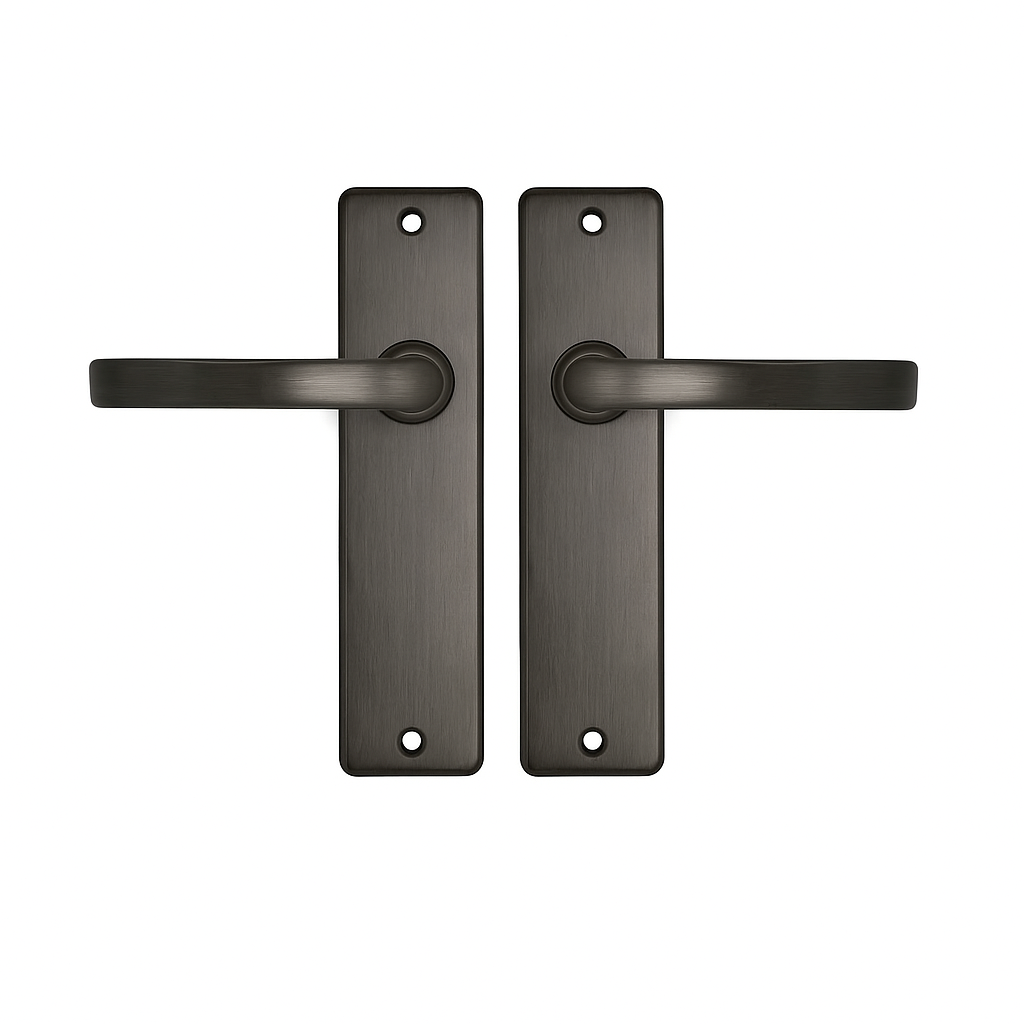 Deurkrukken Edge Kruk Blok Gun Metal