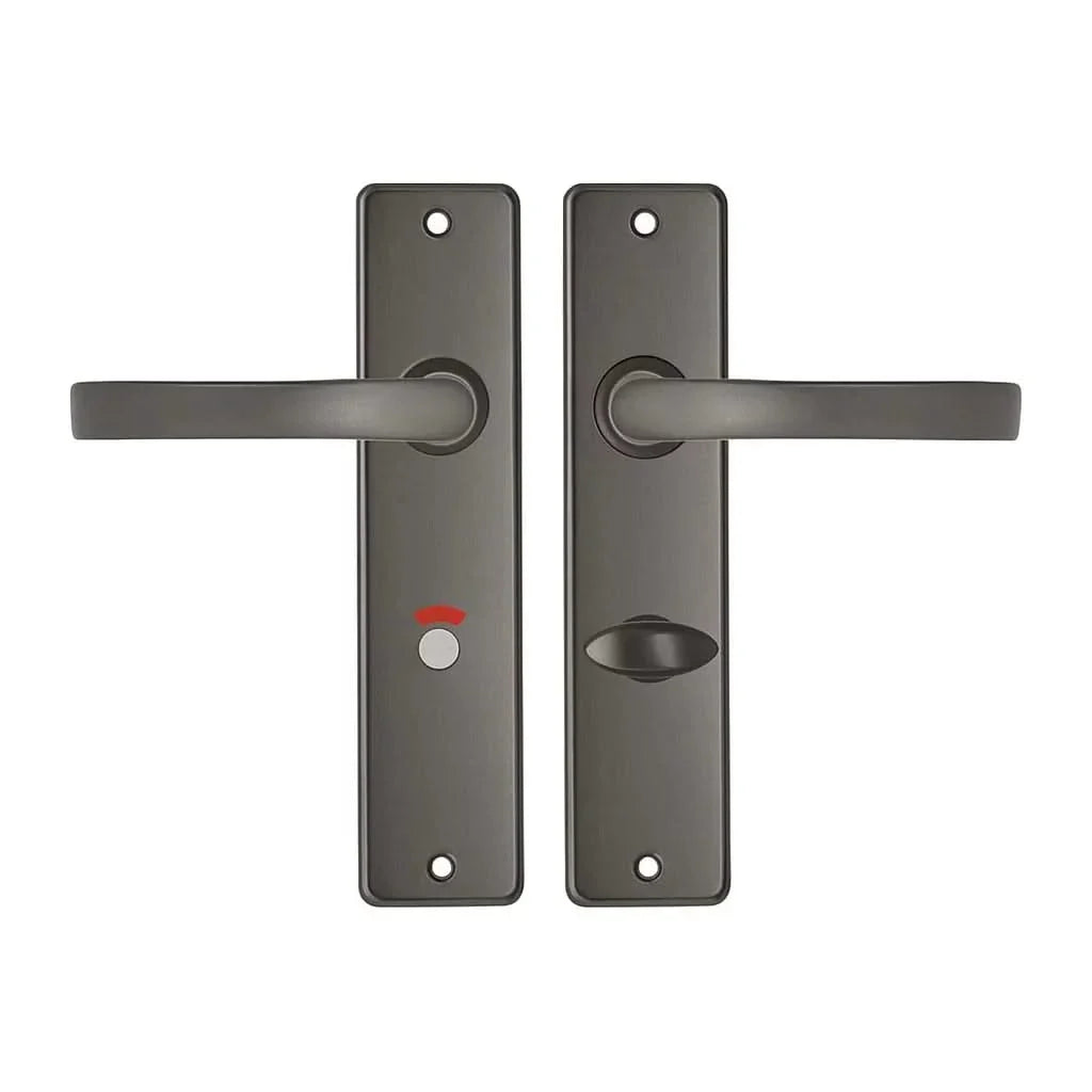 Deurkrukken Edge kruk Blok toilet 63-8 Gun metal
