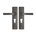 Deurkrukken Edge kruk Blok PC55 Gun metal