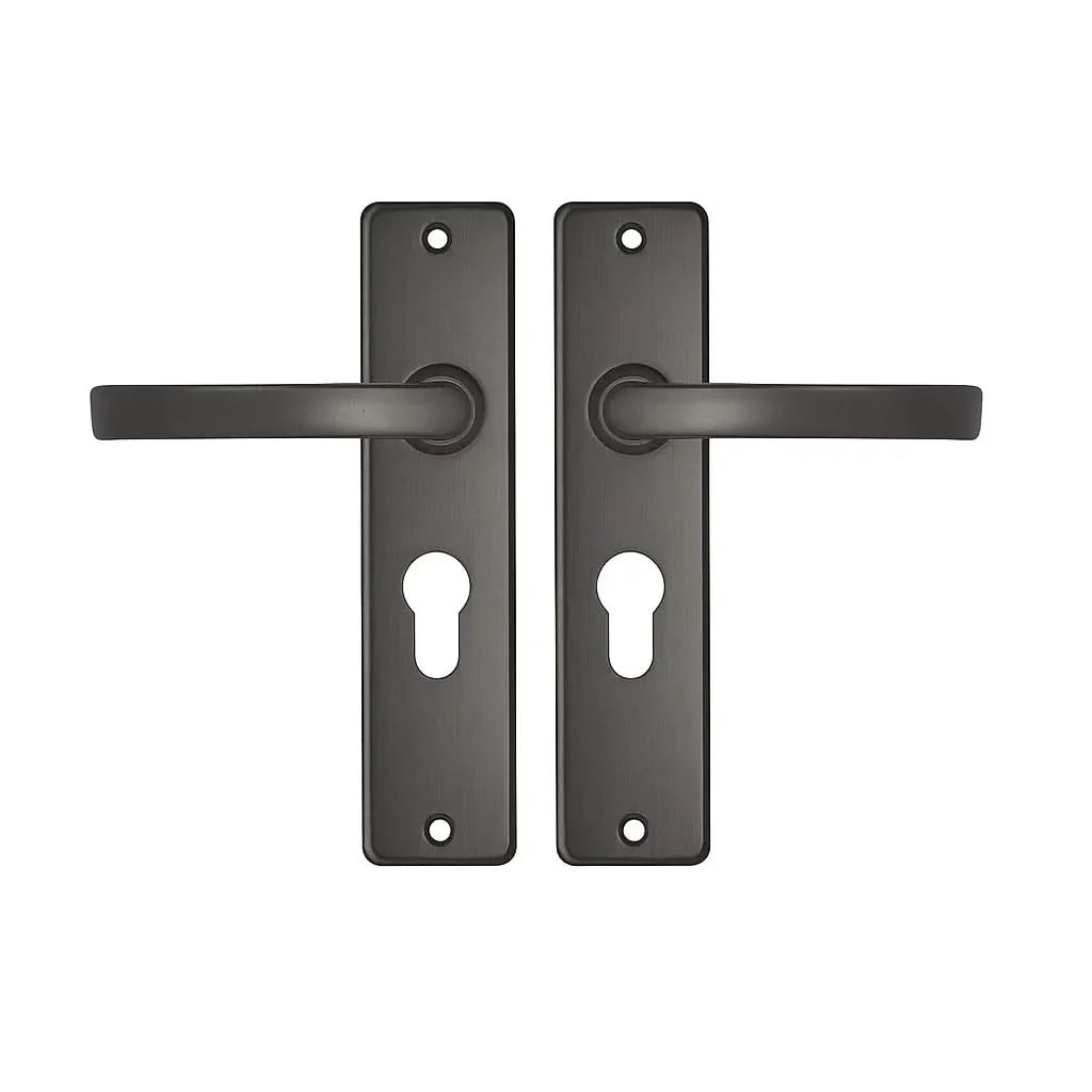 Deurkrukken Edge kruk Blok PC55 Gun metal