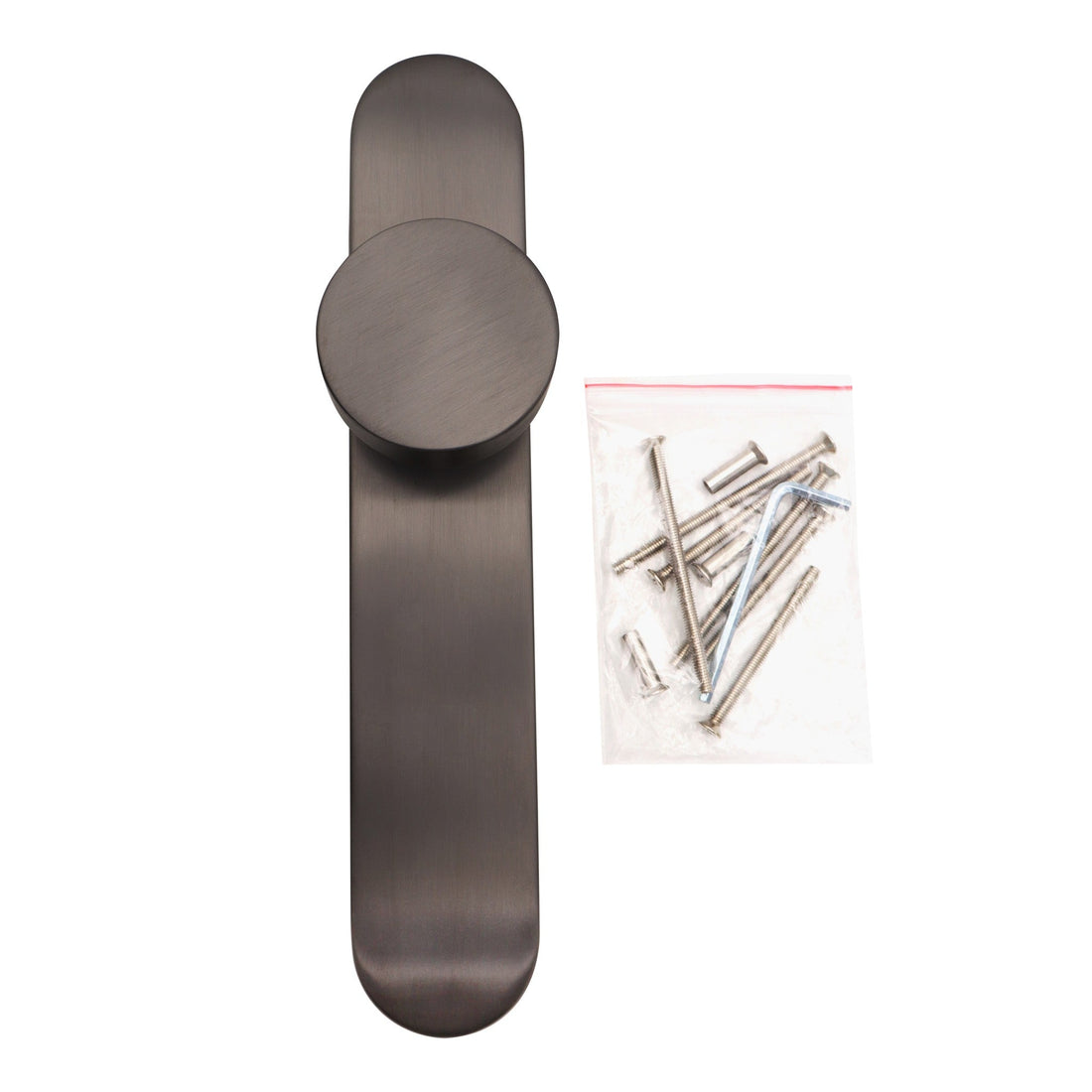 Griff Meister Türknauf, feststehend, auf ovaler Rosette, Blindausführung (ohne Schlüsselloch), Gunmetal