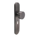 Griff Meister Türknauf mit ovaler Rosette, Schlüsselloch 56 mm, Gunmetal