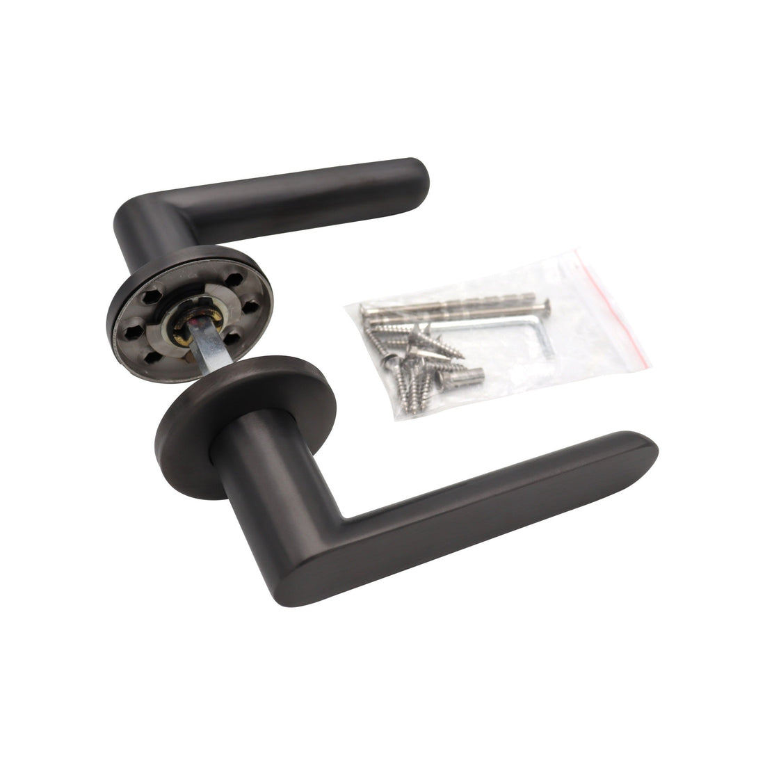 Griff Meister Türgriff Rexo, Ø 53 mm runde Rosette, 6 mm dick, Gunmetal