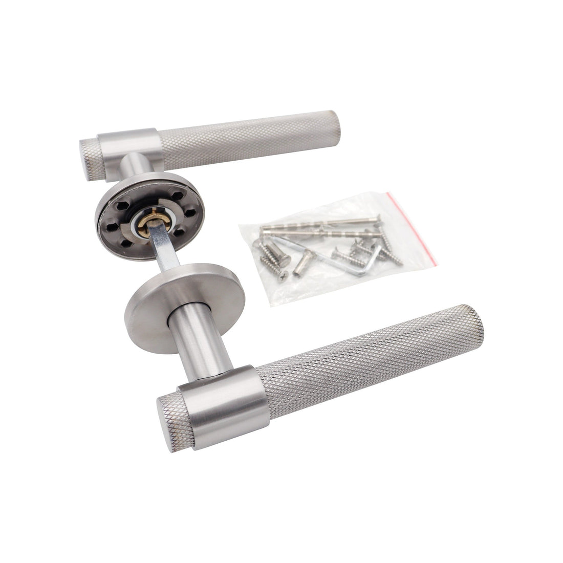 Griff Meister Türgriff Altessa, Ø 53 mm runde Rosette, 6 mm dick, Edelstahl