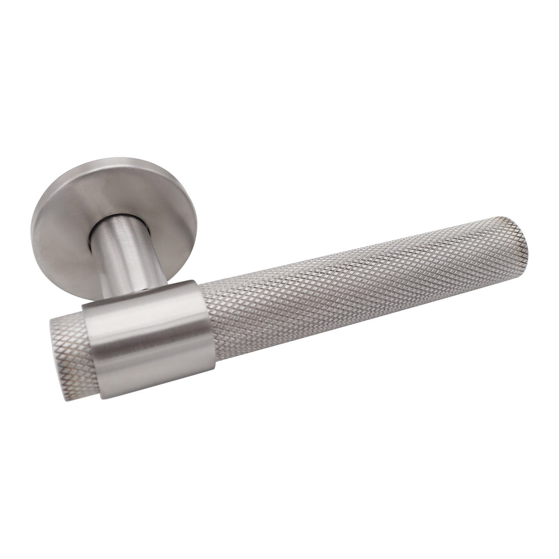 Griff Meister Türgriff Altessa, Ø 53 mm runde Rosette, 6 mm dick, Edelstahl