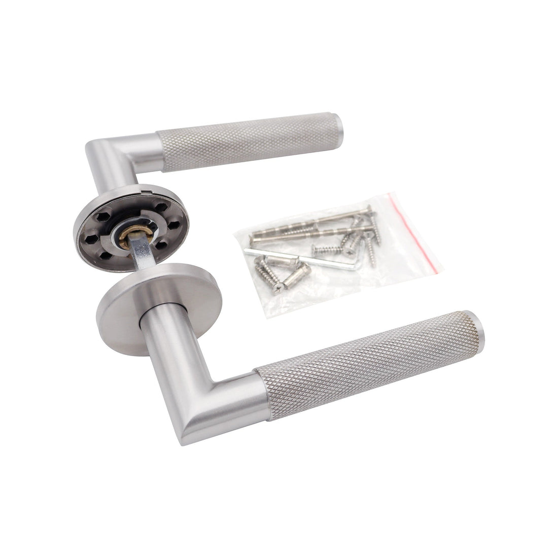 Griff Meister Türgriff Montaro, Ø 53 mm runde Rosette, 6 mm dick, Edelstahl