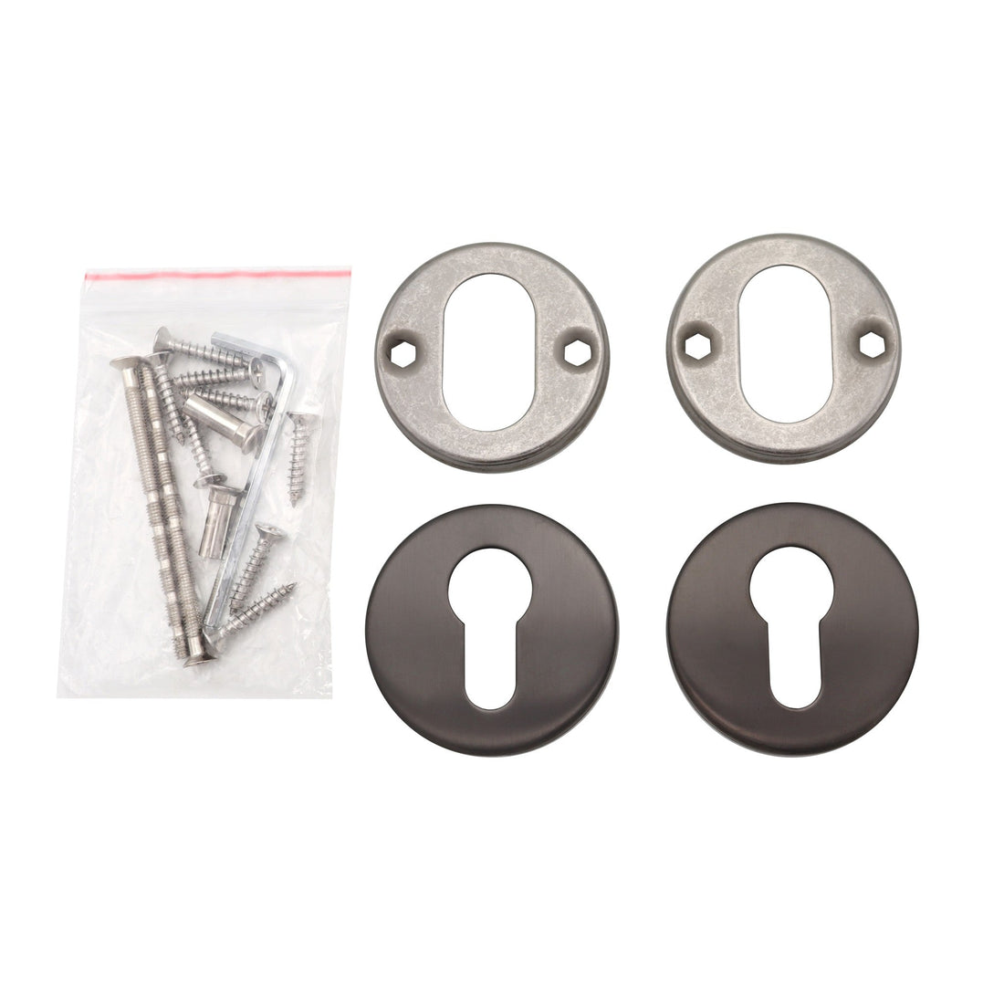 Griff Meister Euro Cylinder Rosette PC, Ø53 mm Rund, 6 mm, Gunmetal