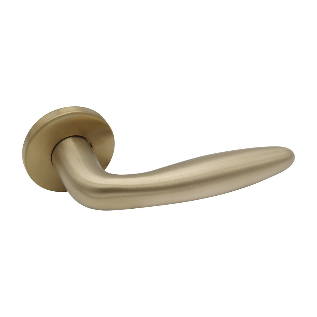 Griff Meister Türgriff Arvo, Ø 53 mm runde Rosette, 6 mm dick, Champagner PVD