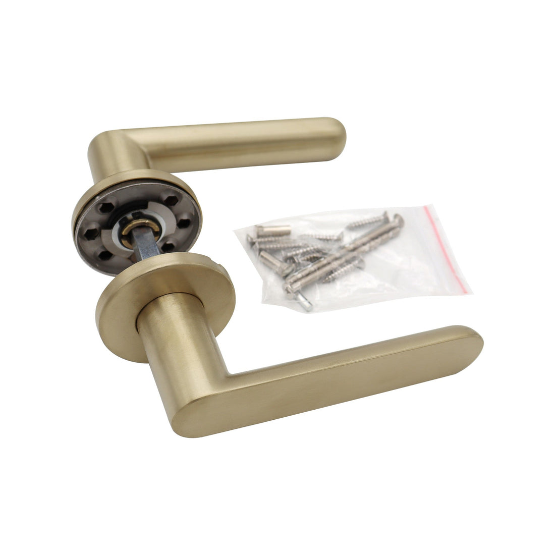 Griff Meister Türgriffe Rexo, Ø 53 mm Rosette, Champagner PVD