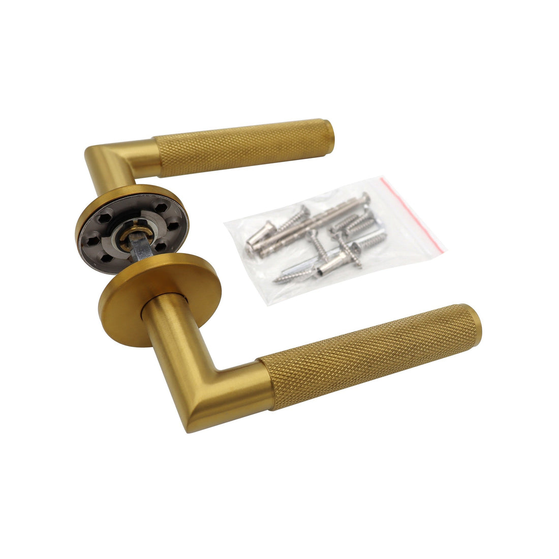 Griff Meister Türgriff Montaro, Ø 53 mm runde Rosette, 6 mm dick, Gold PVD