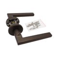Griff Meister Trevio deurklinken, ronde rozet 53 mm, brons, complete set zoals geleverd
