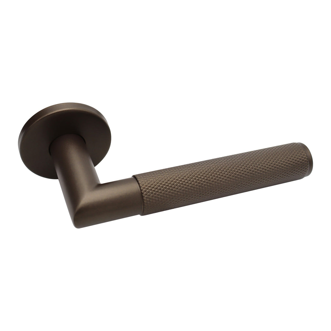 Griff Meister Türgriff Montaro, Ø 53 mm runde Rosette, 6 mm dick, Bronze