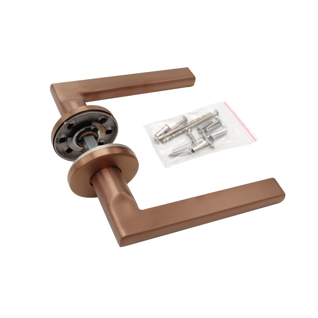 Griff Meister Trevio deurklinken, Ø 53 mm rozet, roségoud PVD