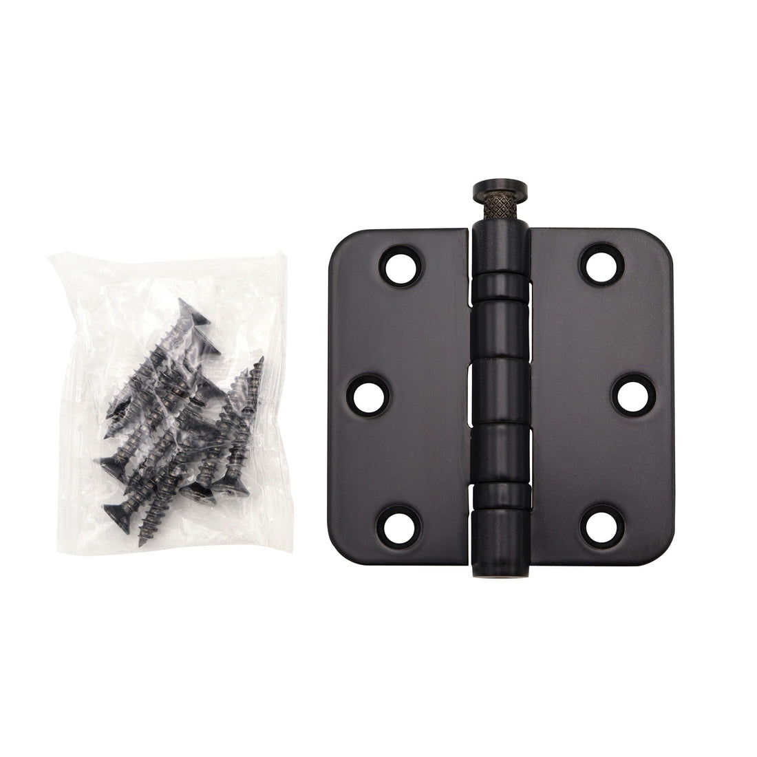 Griff Meister kogellagerscharnier, 76 x 76 mm, afgeronde hoeken, matzwart