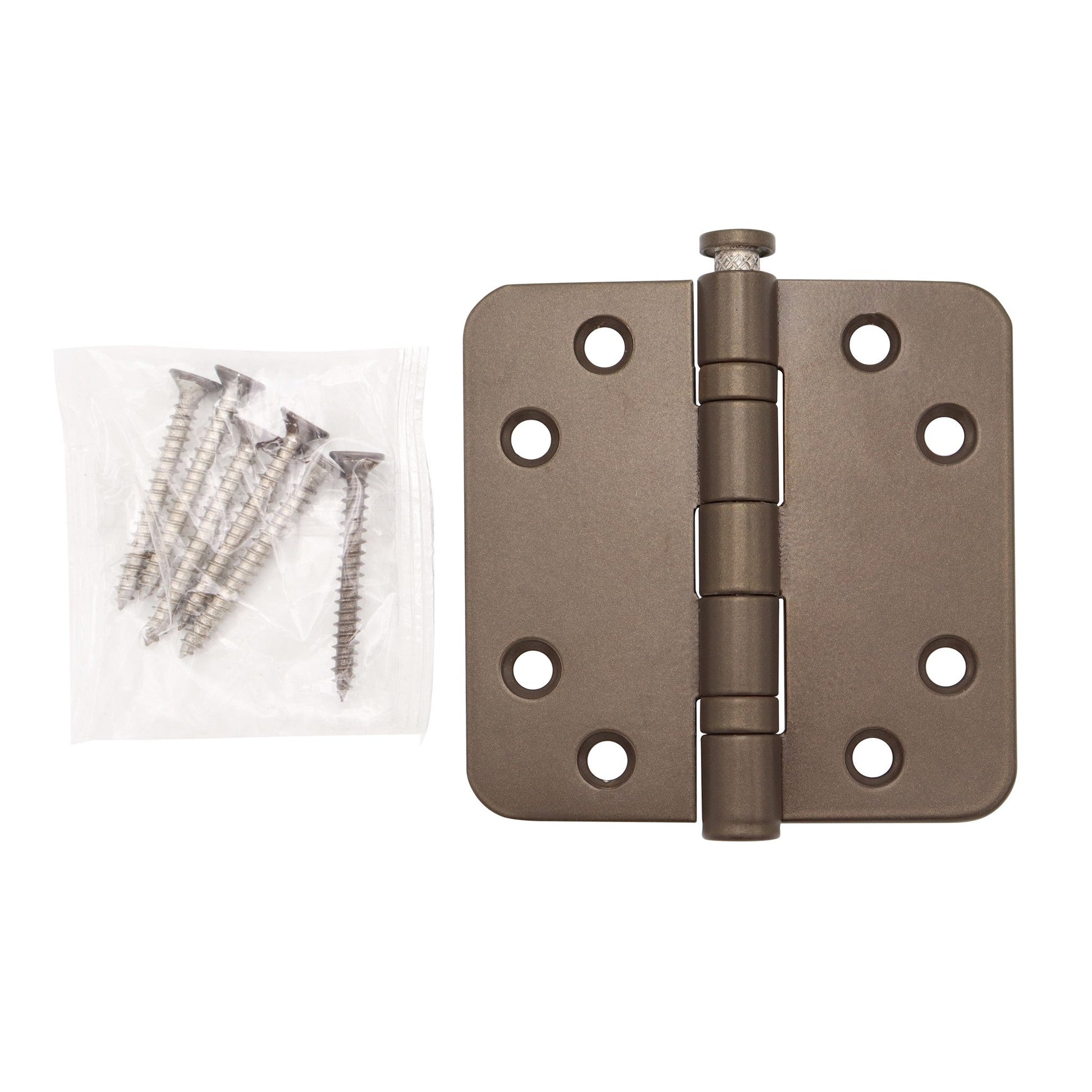 Griff Meister Kugellagerscharnier, 89 x 89 mm, abgerundete Ecken, Bronze, komplettes Set wie geliefert