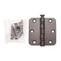 Griff Meister kogellagerscharnier, 76 x 76 mm, afgeronde hoeken, bronskleurig, complete set zoals geleverd