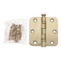 Griff Meister kogellagerscharnier, 76 x 76 mm, champagnekleurig PVD, complete set zoals geleverd