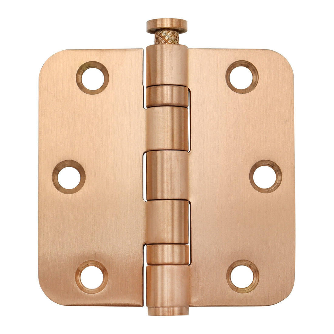 Griff Meister kogellagerscharnier, 76 x 76 mm, afgeronde hoeken, roségoud PVD