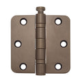 Griff Meister kogellagerscharnier, 76 x 76 mm, afgeronde hoeken, brons