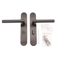 Griff Meister Cornisa Türgriff auf ovaler Rosette, Badezimmer/WC 6 3/8, Gunmetal