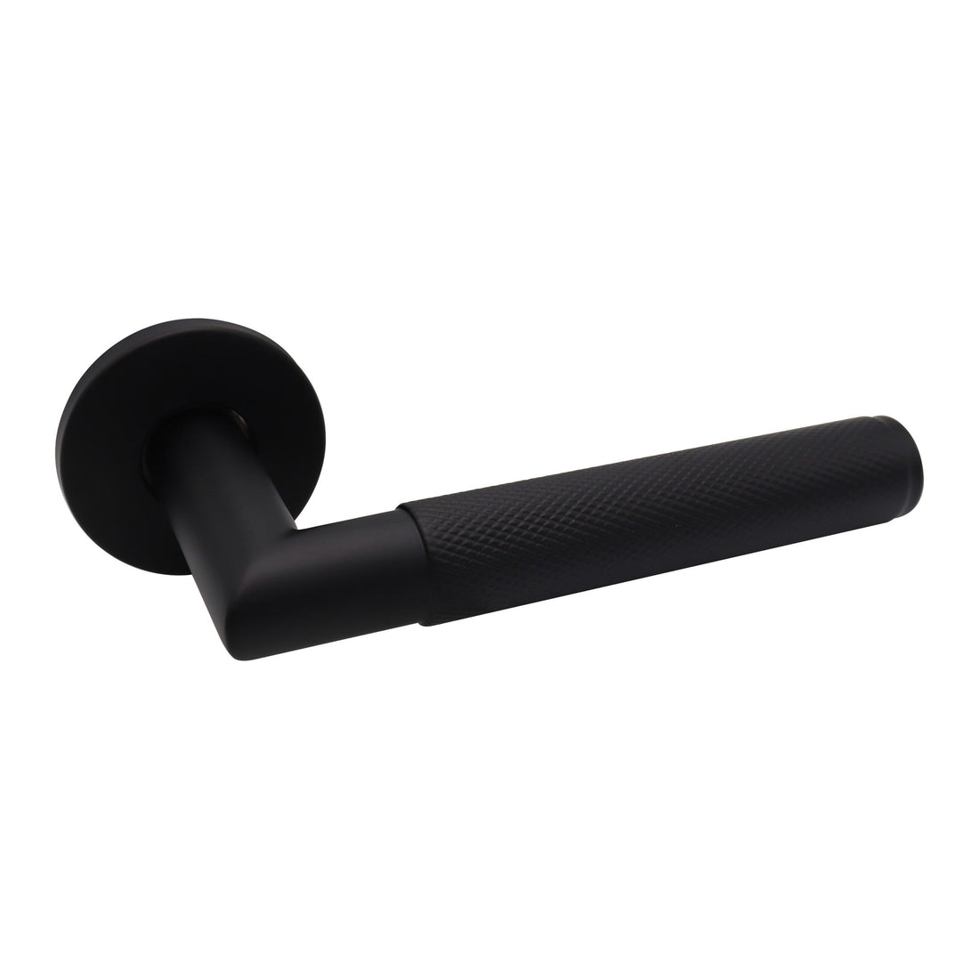 Griff Meister Türgriff Montaro, Ø 53 mm runde Rosette, 6 mm dick, Mattschwarz