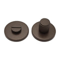 Griff Meister Rändelter Bad-Drehknopf, Ø 53 x 6 mm, Bronze, komplettes Set wie geliefert