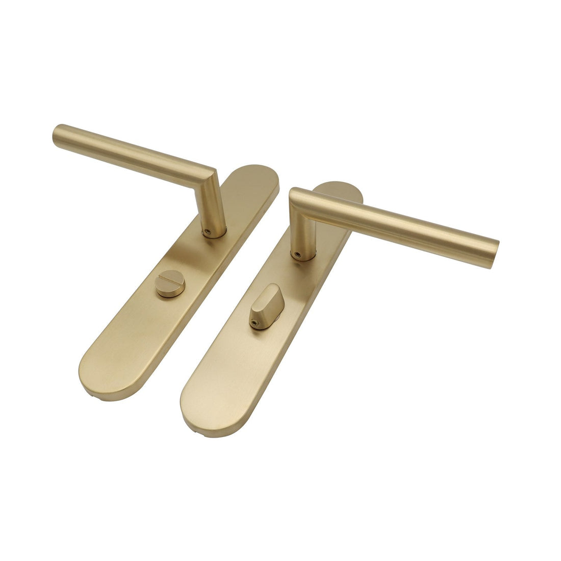 Griff Meister Cornisa Türgriff auf ovaler Rosette, Bad/WC 6 3/8, Champagner PVD