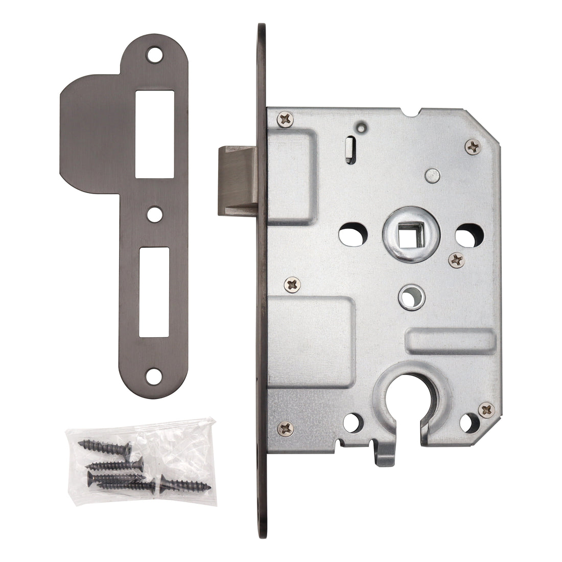 Griff Meister Einsteckschloss, Eurozylinder PC55, Gunmetal